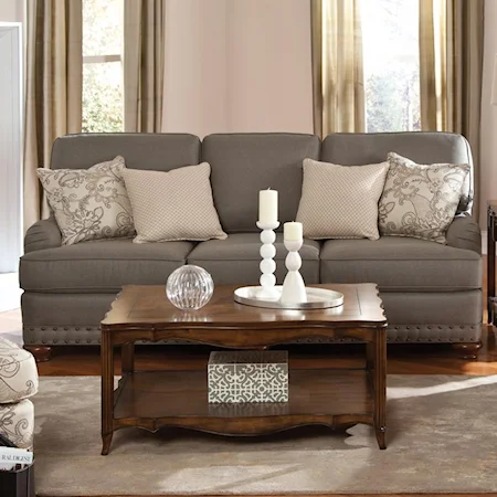 Living Room Sofa with Nailheads